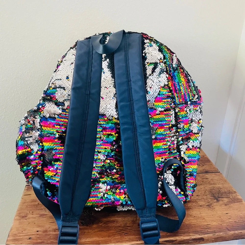 Crewcuts Rainbow Sequin Flip Backpack